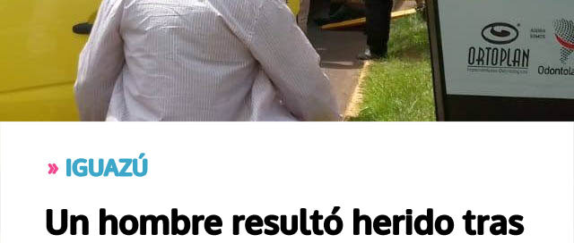 Un hombre resultó herido tras una caída frente a un colectivo en la vía pública