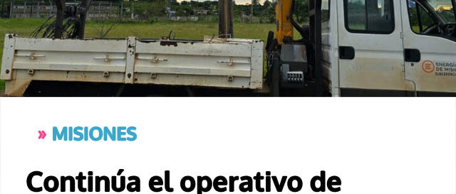 Continúa el operativo de emergencia para restablecer el servicio eléctrico