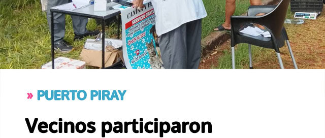 Vecinos participaron activamente en la campaña de vacunación y desparasitación de mascotas