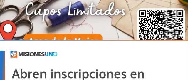 Abren inscripciones en Puerto Piray para el curso de Moldería y Confección