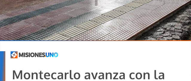 Montecarlo avanza con la construcción de veredas inclusivas para mejorar la accesibilidad urbana